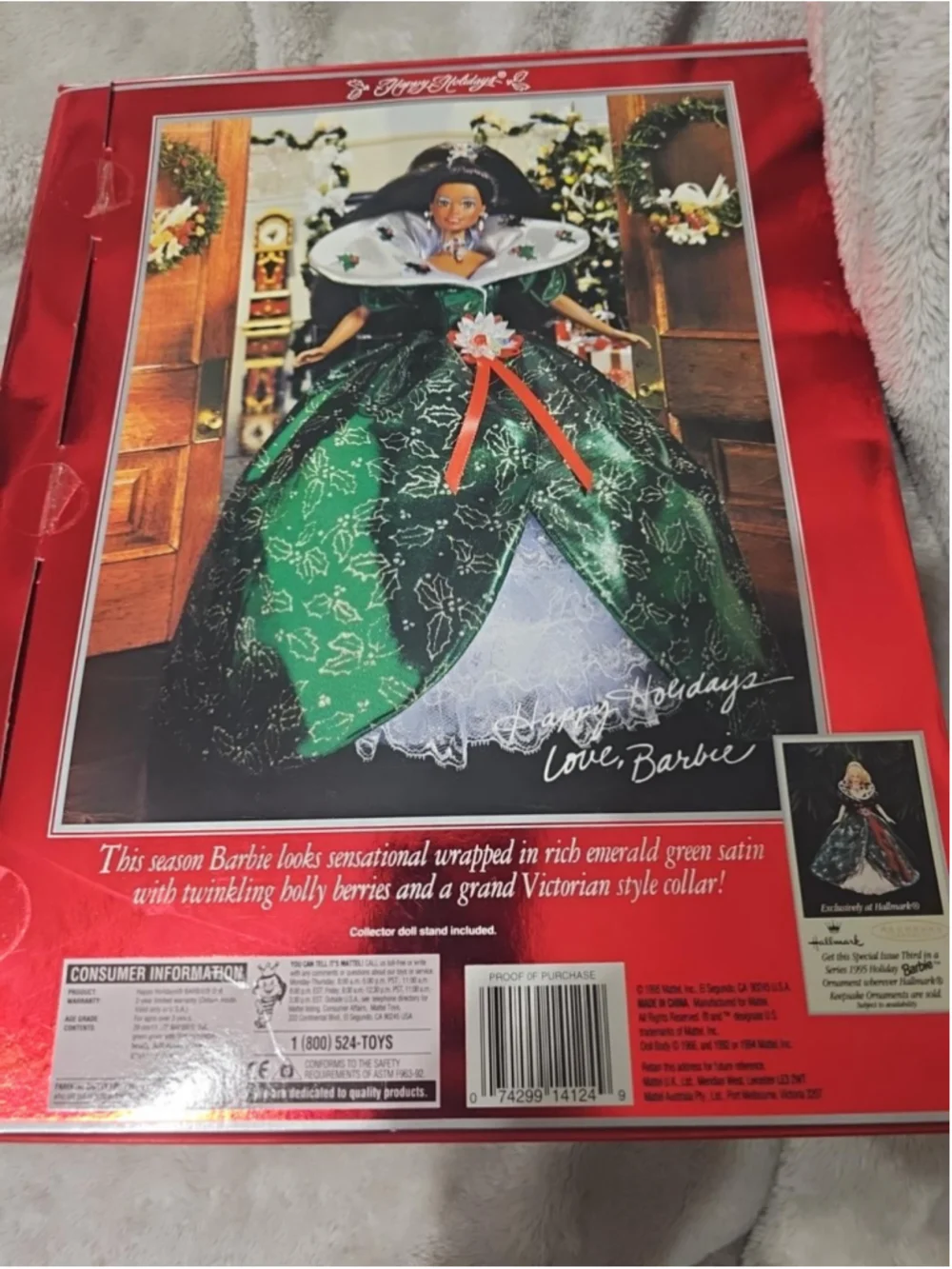 1995 Happy Holidays Barbie African American Special Edition #14124 NRFB